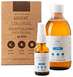 Argento Colloidale 100% Naturale Puro 40 PPM 300mL ✅ Fornito con un Tappo Dosatore Pratico + Spruzzo da riempire ✅ Concentrazione Superiore, Particelle più Piccole: Risultati Migliori ✅ Soluzione Certificata da 3 Laboratori Indipendenti ✅ Fabbricato in Francia ✅ Istituto Katharos®