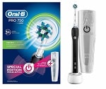Oral-B Pro 750 Crossaction Spazzolino Elettrico Ricaricabile, Bonus Pack